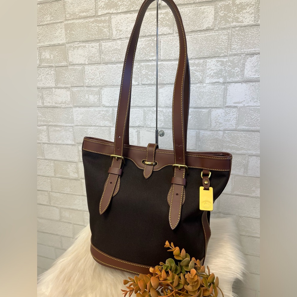 Dooney & Bourke Vintage Canvas/Leather Tote Bag
